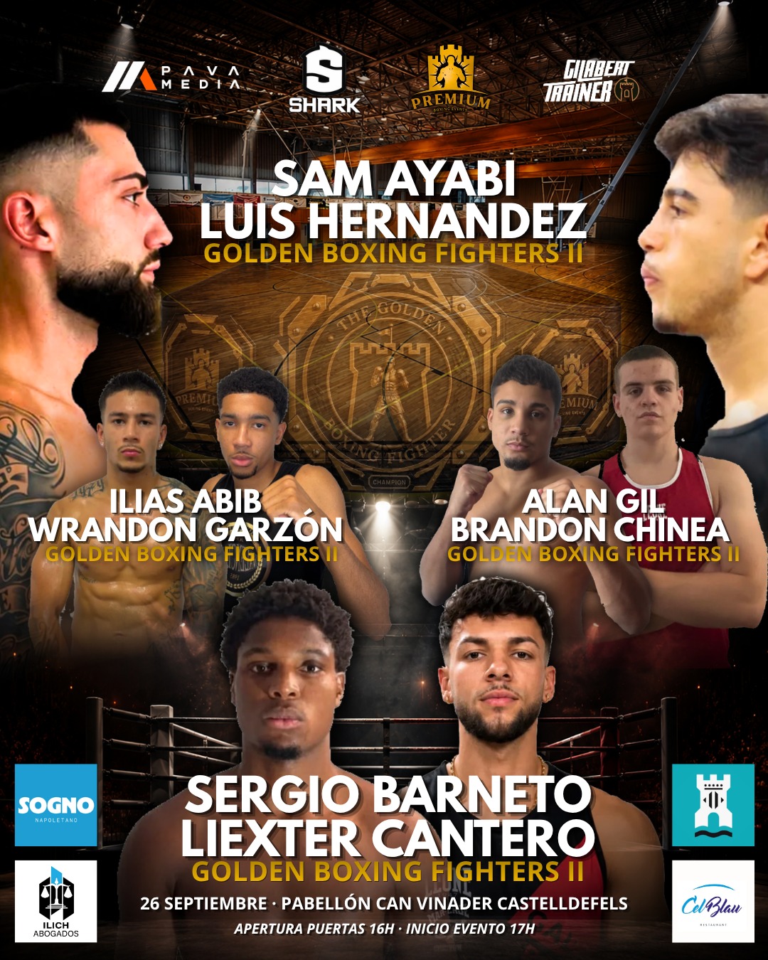 Cartel II Golden Boxing Fighter Castelldefels 26 septiembre 2026