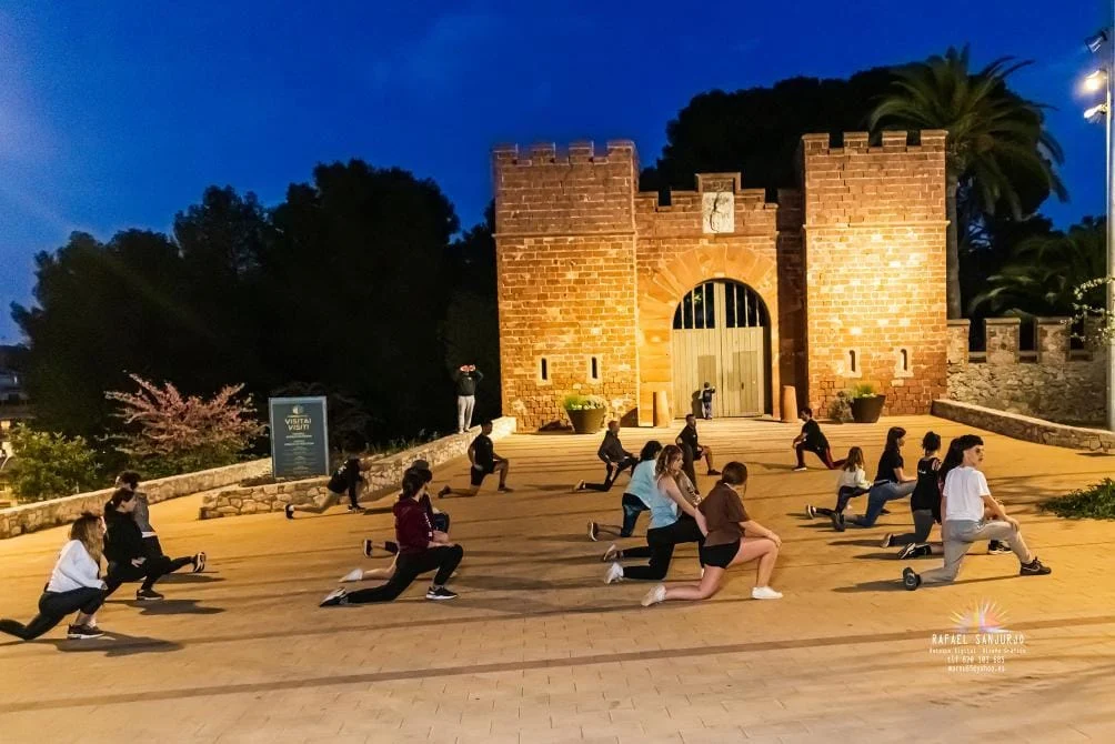 Entrenamiento nocturno en Castelldefels