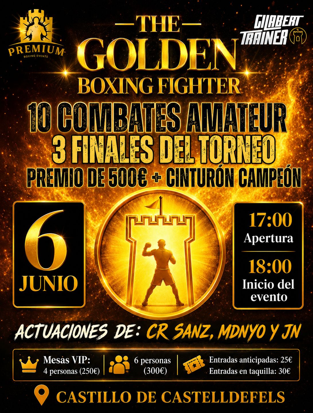 Flyer velada 6 de Junio 2026 - Gilabert Trainer
